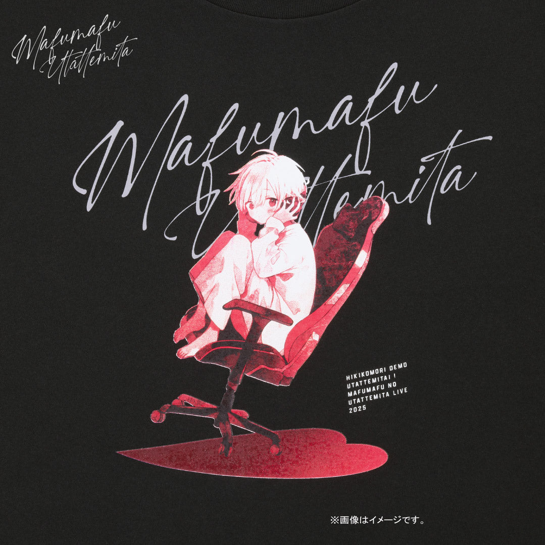 まふまふひき歌Tシャツ -BLACK-